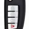 2002-2017 Nissan Infiniti / 4-Button Flip Key / NI04 / NEW STYLE / KBRASTU15 / (RFK-NI04)